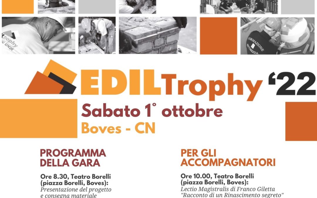 EDILTROPHY 2022  tra le Scuole Edili del Piemonte e della Lombardia